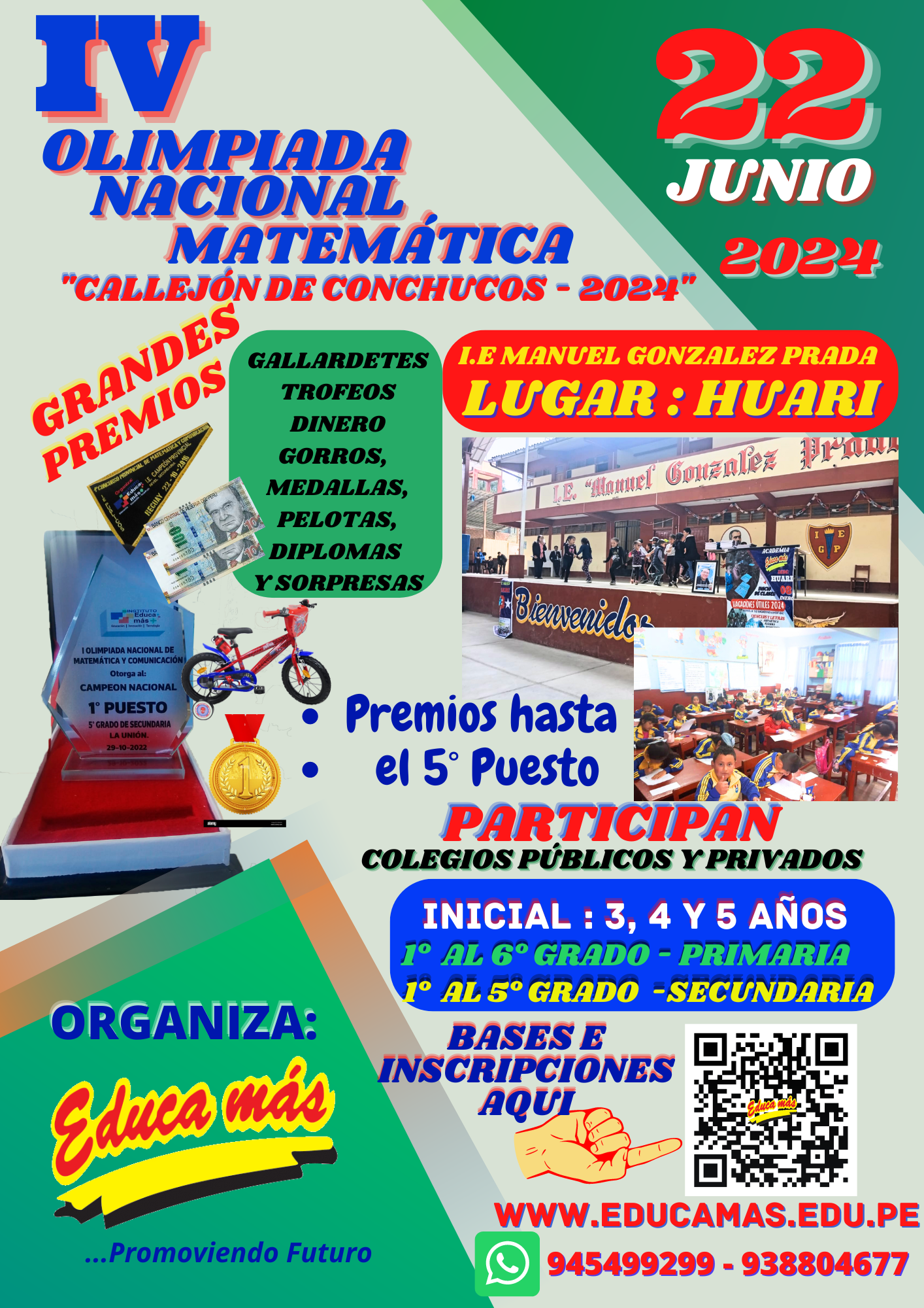 IV OLIMPIADA NACIONAL DE MATEMÁTICA HUARI-2024