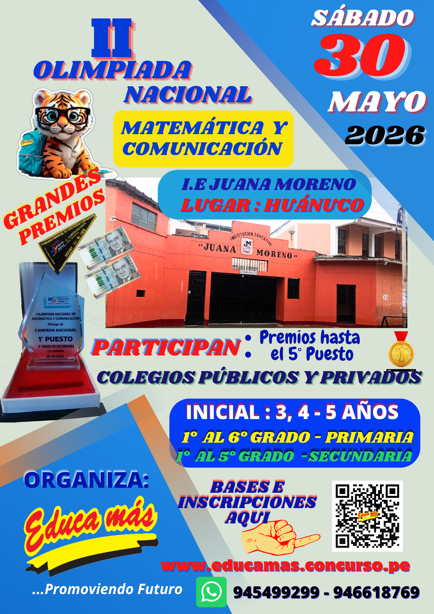 II OLIMPIADA NACIONAL DE MATEMATICA   Y COMUNICACION - HUANUCO - 2026