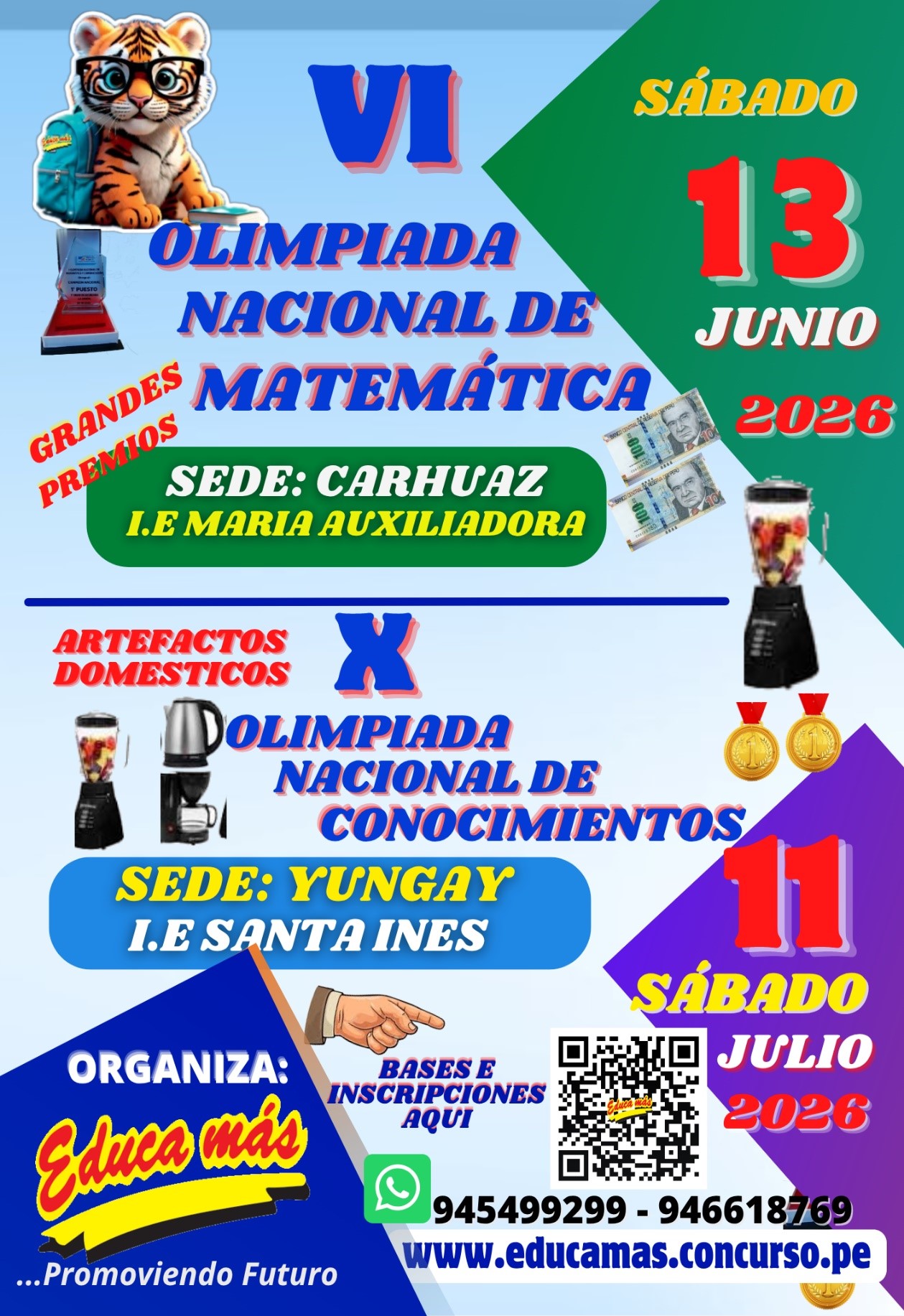 VI OLIMPIADA NACIONAL DE MATEMATICA - CALLEJON DE HUAYLAS - CARHUAZ - 2026